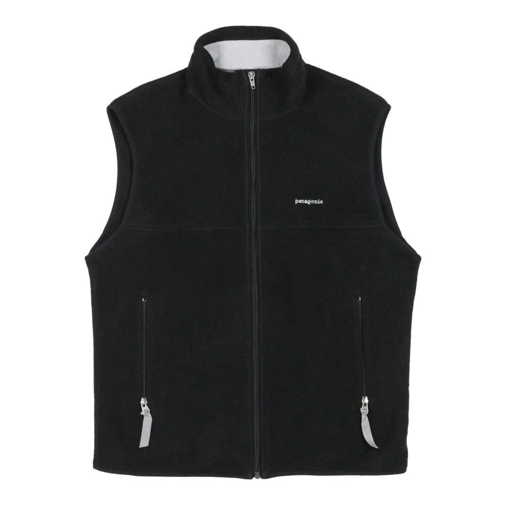 Patagonia Synchilla Fleece Vest Mens XL Black Full Zip Gorpcore Outdoor FLAWED